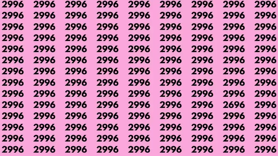 Brain Test: If you have Eagle Eyes Find the Number 2696 in 15 Secs