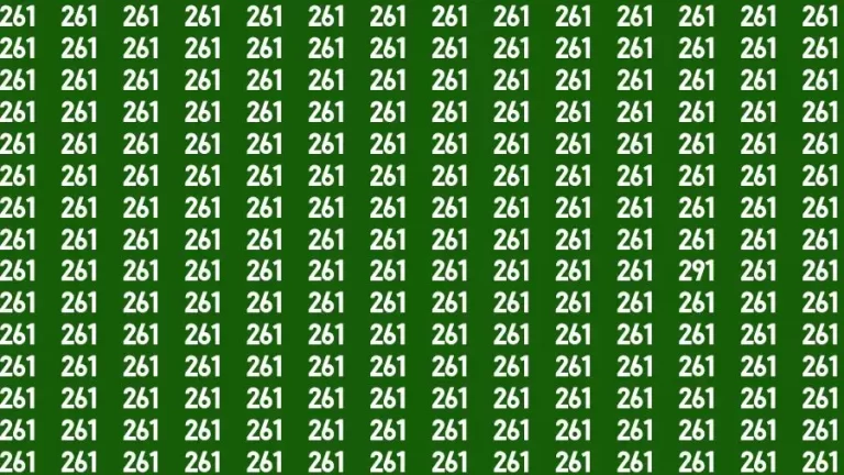 Optical Illusion Brain Test: If you have Eagle Eyes Find the Number 291 in 15 Secs