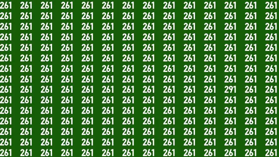 Optical Illusion Brain Test: If you have Eagle Eyes Find the Number 291 in 15 Secs