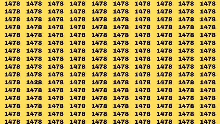 Observation Brain Challenge: If you have Eagle Eyes Find the number 1428 among 1478 in 12 Secs