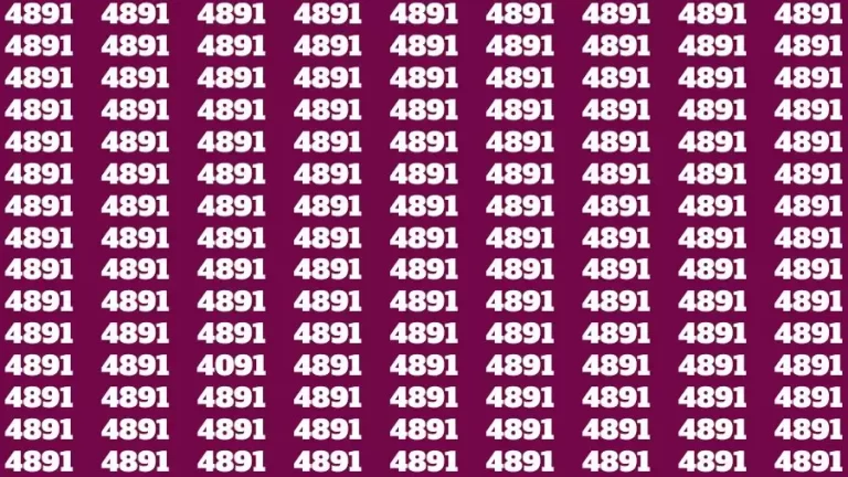 Brain Test: If you have Eagle Eyes Find the Number 4091 among 4891 in 15 Secs