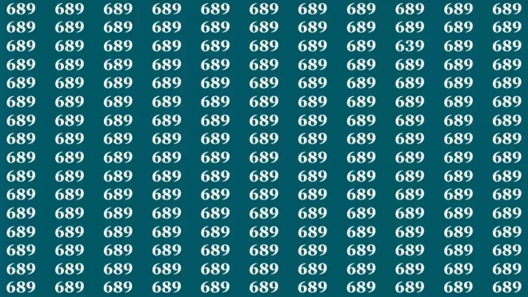 Optical Illusion Brain Test: If you have Sharp Eyes Find the number 639 in 20 Secs