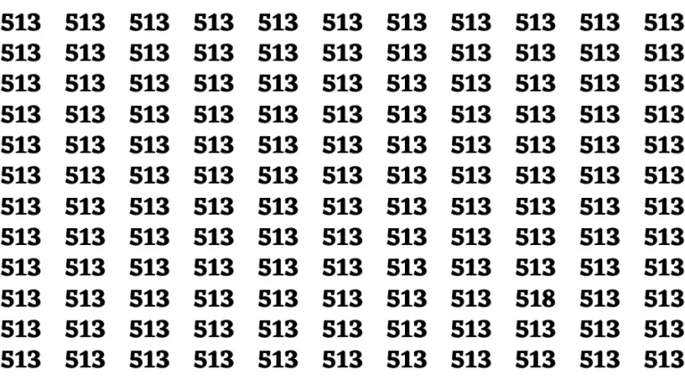 Test Visual Acuity: If you have Hawk Eyes Find the Number 518 among 513 in 15 Secs