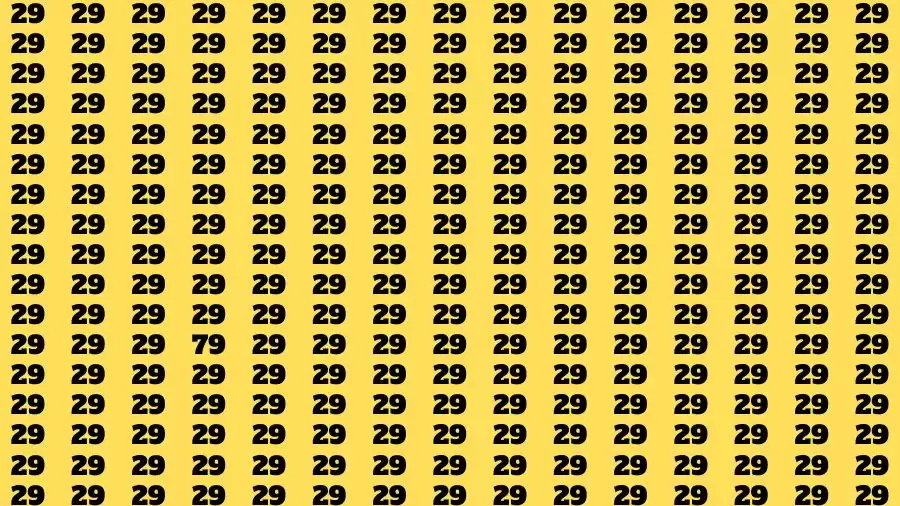 Visual Test: If you have Eagle Eyes Find the Number 79 among 29 in 15 Secs