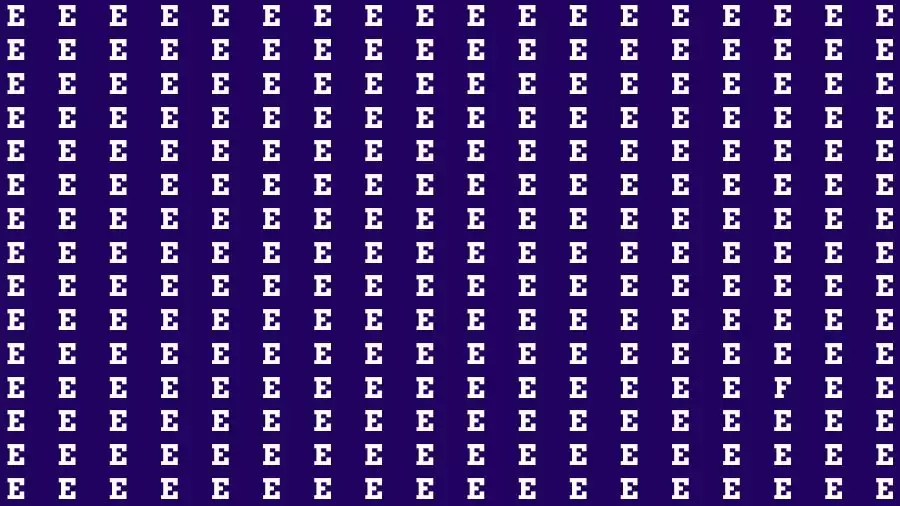 Optical Illusion Brain Challenge: If you have Hawk Eyes Find the Letter F in 15 Secs