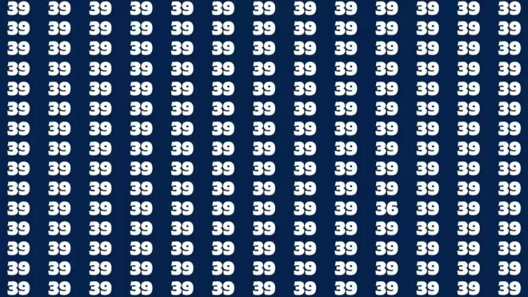 Observation Brain Games: If you have Sharp Eyes Find the number 36 among 39 in 20 Secs