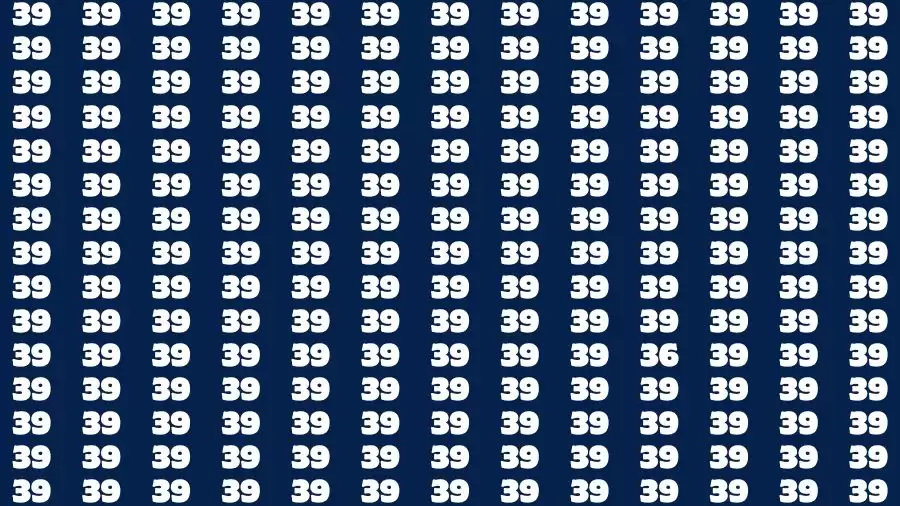 Observation Brain Games: If you have Sharp Eyes Find the number 36 among 39 in 20 Secs