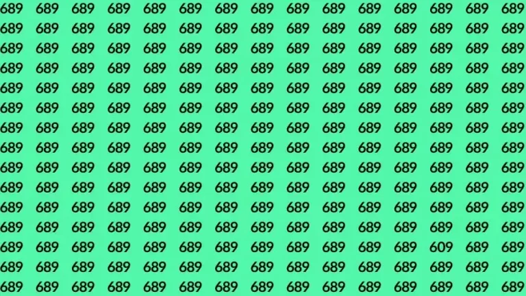 Optical Illusion Brain Test: If you have Sharp Eyes Find the number 609 in 20 Secs