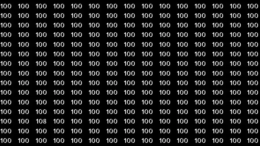 Optical Illusion Brain Challenge: If you have Hawk Eyes Find the Number 108 among 100 in 15 Secs