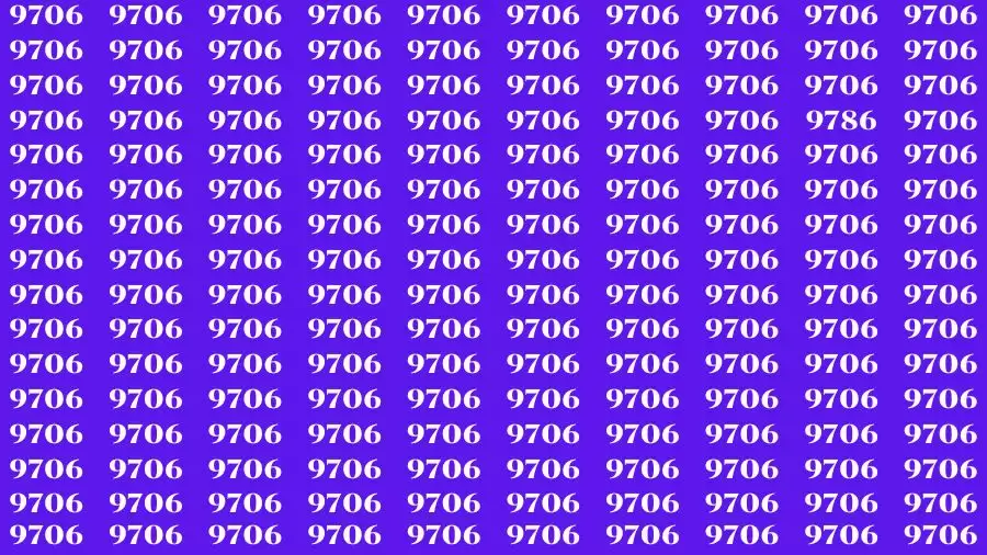 Optical Illusion Brain Challenge: If you have Hawk Eyes Find the Number 9786 in 9 Secs