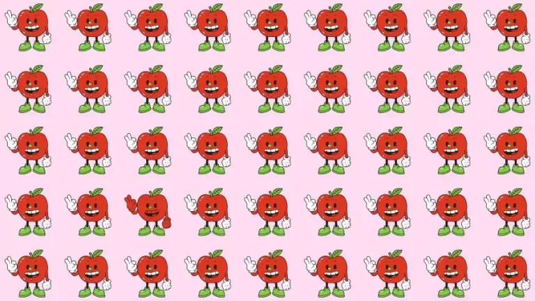 Optical Illusion Brain Test: If you have Sharp Eyes Find the Odd Apple in 8 Secs