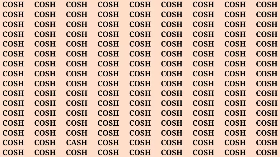 Visual Test: If you have Hawk Eyes Find the Word Cash in 15 Secs