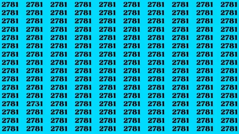 Optical Illusion Brain Test: If you have Sharp Eyes Find the Number 2731 in 11 Secs