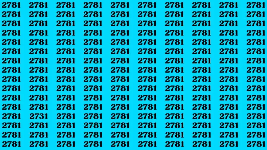 Optical Illusion Brain Test: If you have Sharp Eyes Find the Number 2731 in 11 Secs