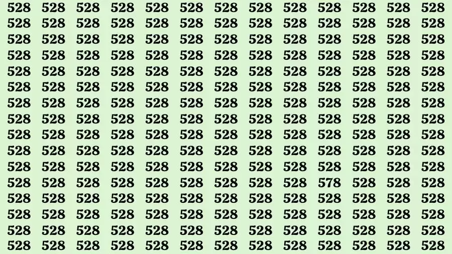 Optical Illusion Brain Test: If you have Sharp Eyes Find the number 578 in 20 Secs