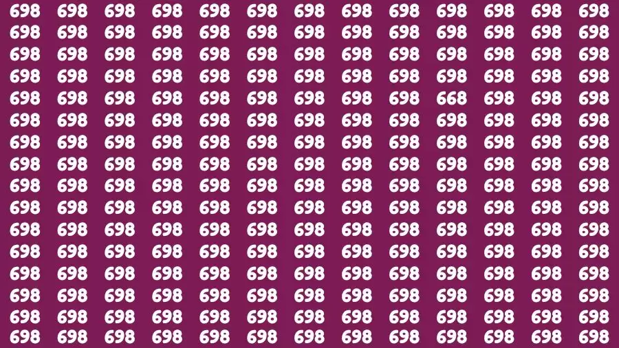 Optical Illusion Brain Challenge: If you have Hawk Eyes Find the Number 668 in 15 Secs