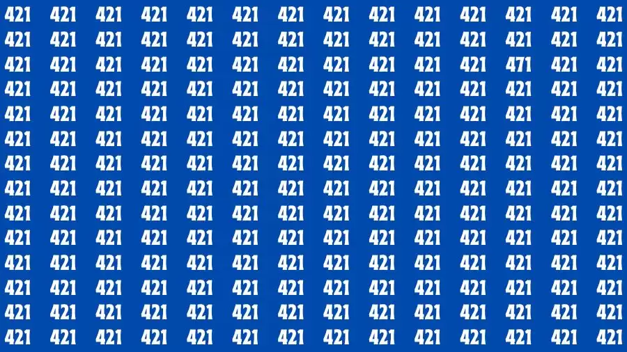 Optical Illusion Brain Challenge: If you have Hawk Eyes Find the Number 471 in 15 Secs