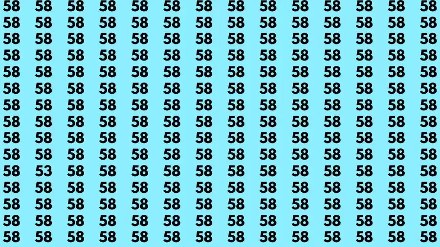 Optical Illusion Brain Challenge: If you have Hawk Eyes Find the Number 53 in 8 Secs