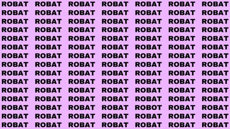 Observation Brain Test: If you have Sharp Eyes Find the word Robot in 20 Secs