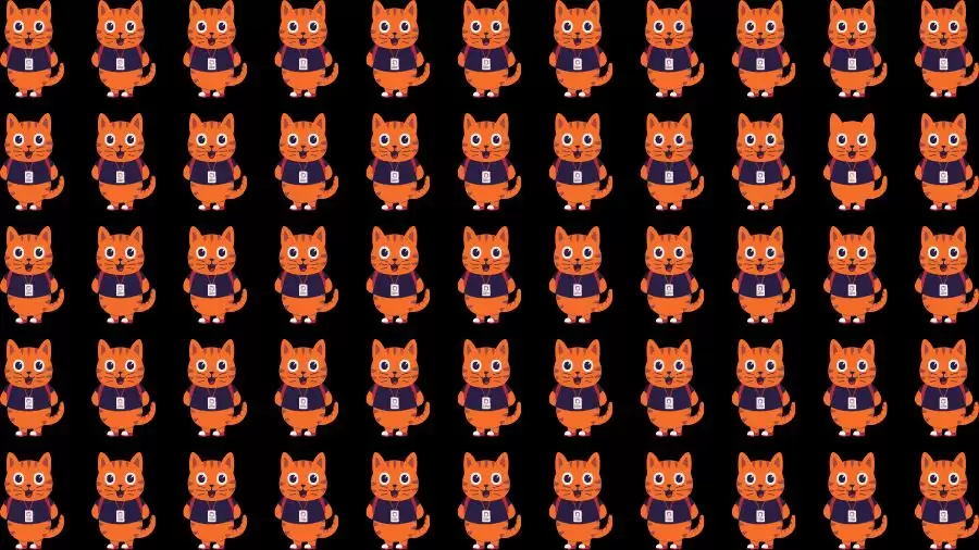 Optical Illusion Brain Test: If you have Sharp Eyes Find the Odd Cat in 11 Secs