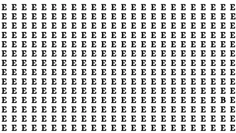 Test Visual Acuity: If you have 50/50 Vision Find the B in 15 Secs