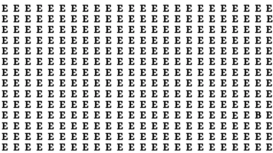 Test Visual Acuity: If you have 50/50 Vision Find the B in 15 Secs