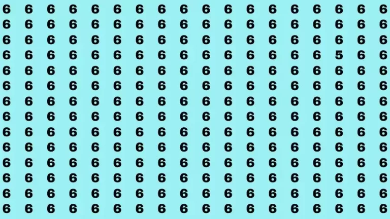 Optical Illusion Brain Test: If you have Sharp Eyes Find the number 5 in 20 Secs