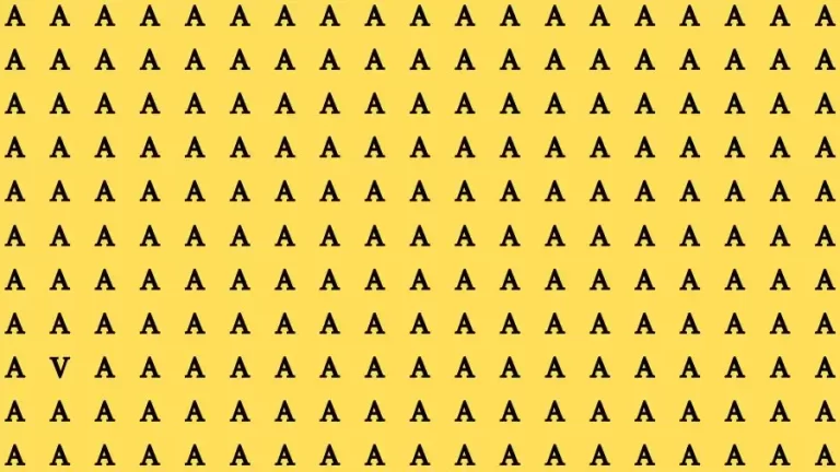 Observation Skill Test: If you have Eagle Eyes Find the Letter V in 7 Secs