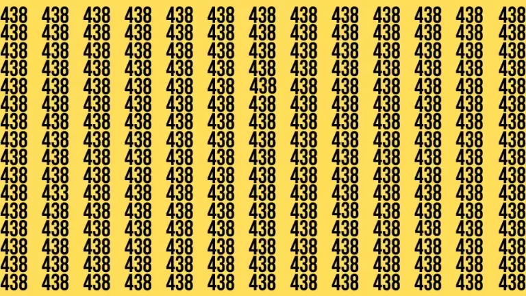 Observation Brain Challenge: If you have Hawk Eyes Find the Number 433 among 438 in 15 Secs