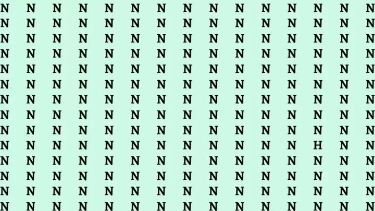 Optical Illusion Brain Challenge: If you have Hawk Eyes Find the Letter H in 10 Secs