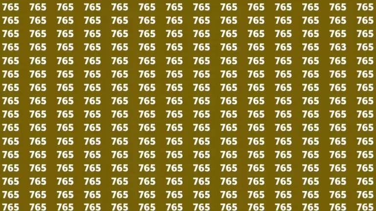 Observation Skill Test: If you have Sharp Eyes Find the Number 763 in 15 Secs