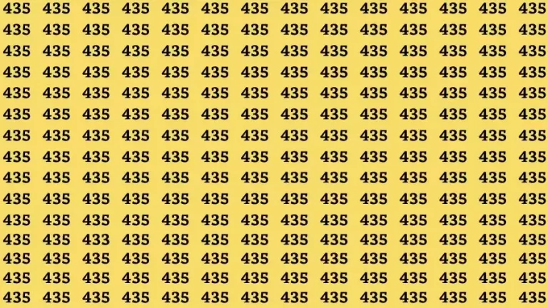 Optical Illusion Brain Test: If you have Sharp Eyes Find the number 433 in 20 Secs