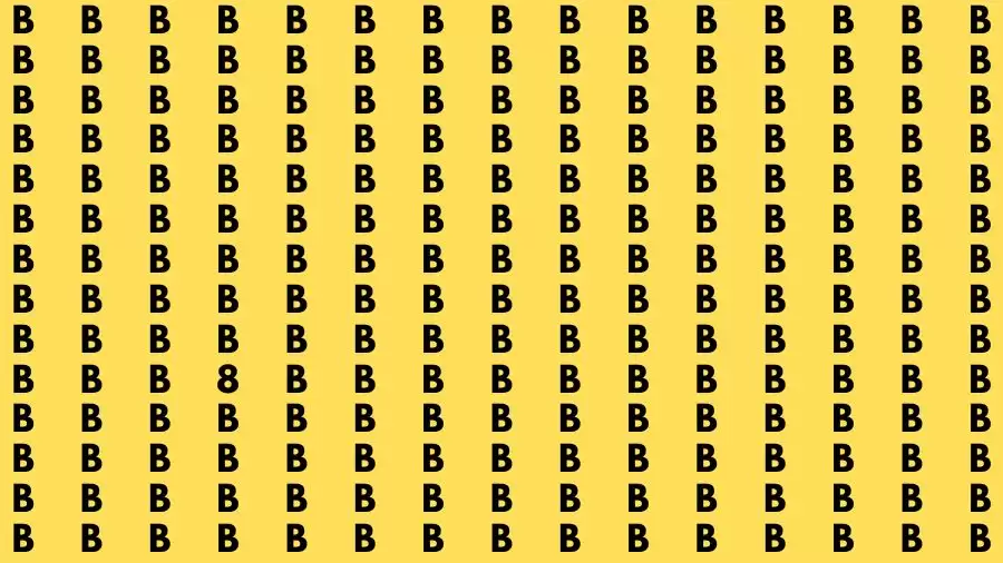 Observation Brain Challenge: If you have Hawk Eyes Find the Number 8 among B in 15 Secs