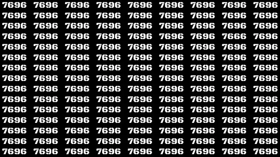 Observation Find it Out: If you have Sharp Eyes Find the number 7666 among 7696 in 20 Secs