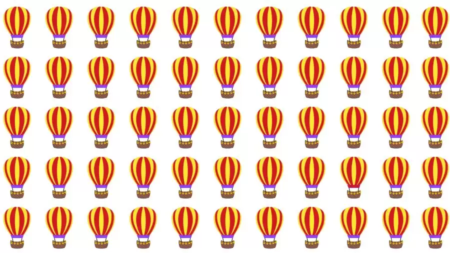 Optical Illusion Brain Test: If you have Eagle Eyes find the Odd hot air balloon in 8 Seconds