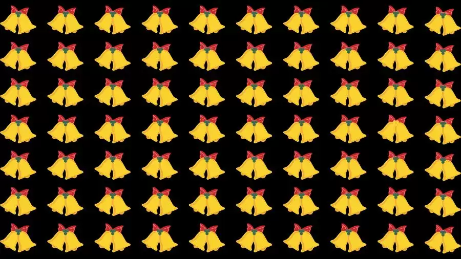 Optical Illusion Challenge: If you have Eagle Eyes find the Odd Bell in 15 Seconds