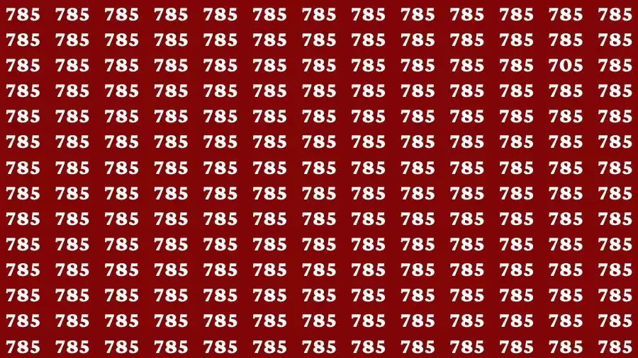 Optical Illusion Brain Test: If you have Eagle Eyes Find the Number 705 in 15 Secs