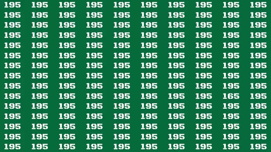 Brain Test: If you have Eagle Eyes Find the number 165 among 195 in 15 Secs