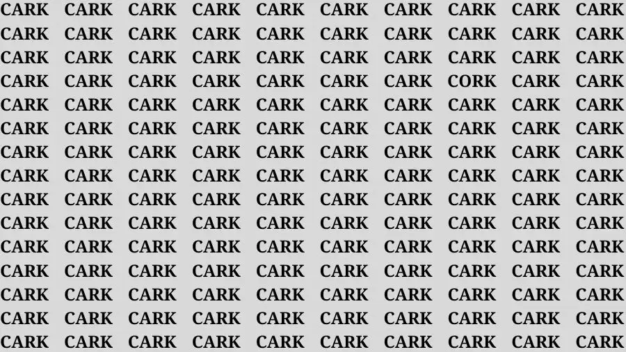 Optical Illusion Brain Challenge: If you have Eagle Eyes Find the word Cork in 15 Secs