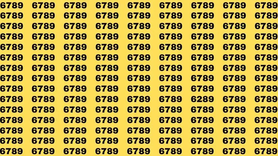 Observation Brain Challenge: If you have Hawk Eyes Find the Number 6289 in 15 Secs