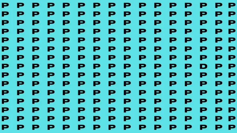 Observation Brain Challenge: If you have Eagle Eyes Find the letter D among P in 12 Secs