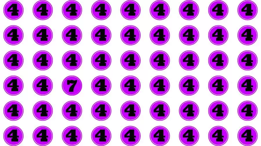 Observation Brain Challenge: If you have Hawk Eyes Find the Number 7 among 4 in 15 Secs