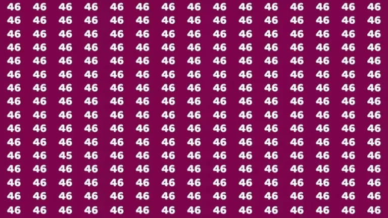 Observation Skill Test: If you have Sharp Eyes Find the Number 45 among 46 in 15 Secs