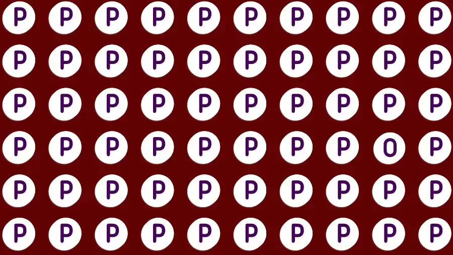 Observation Find it Out: If you have Sharp Eyes Find the letter O among P in 20 Secs