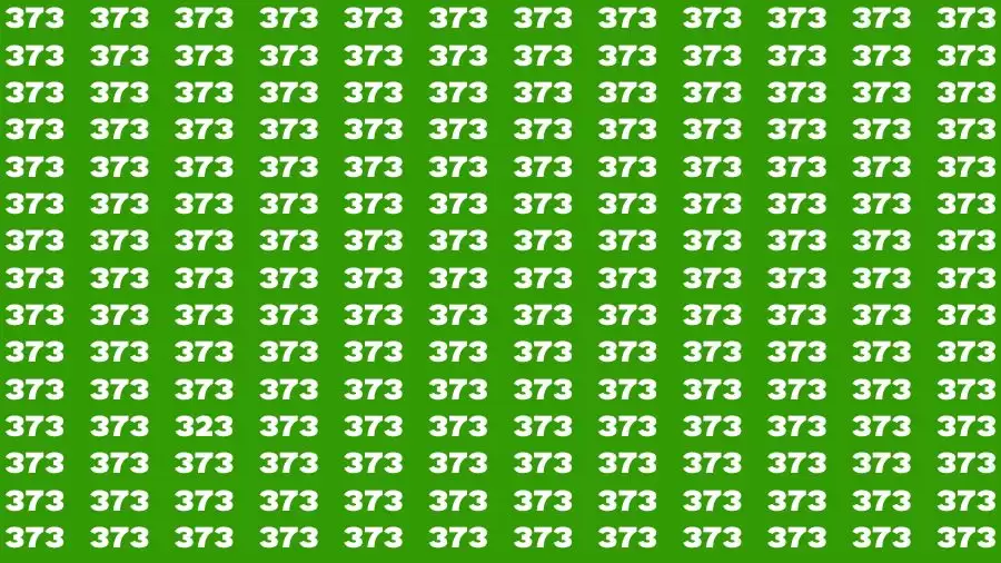 Observation Skill Test: If you have Sharp Eyes Find the Number 323 among 373 in 15 Secs