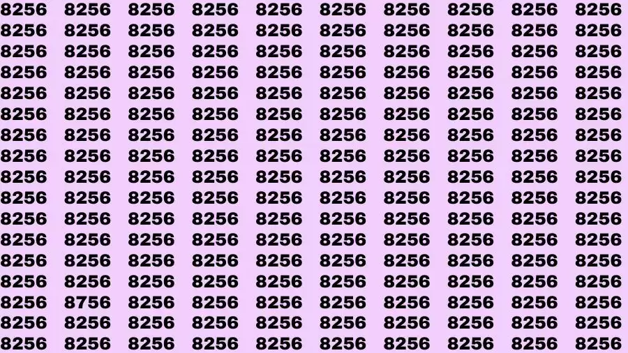 Optical Illusion Brain Test: If you have Sharp Eyes Find the number 8756 in 20 Secs