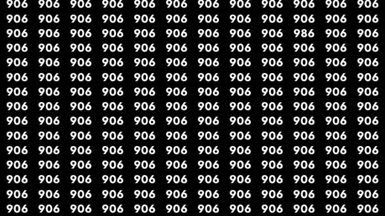 Optical Illusion Brain Test: If you have Sharp Eyes Find the number 986 in 20 Secs