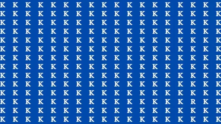 Optical Illusion Brain Challenge: If you have 50/50 Vision Find the Letter R among K in 12 Secs