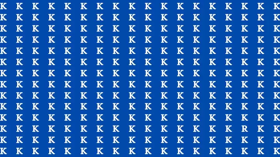 Optical Illusion Brain Challenge: If you have 50/50 Vision Find the Letter R among K in 12 Secs