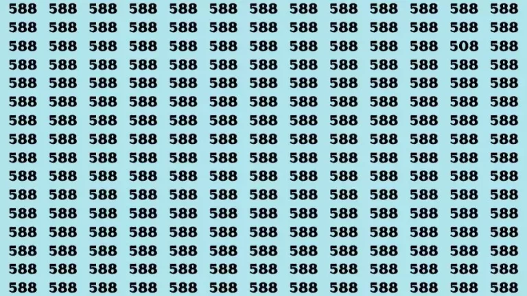 Optical Illusion Brain Challenge: If you have 50/50 Vision Find the number 508 in 12 Secs